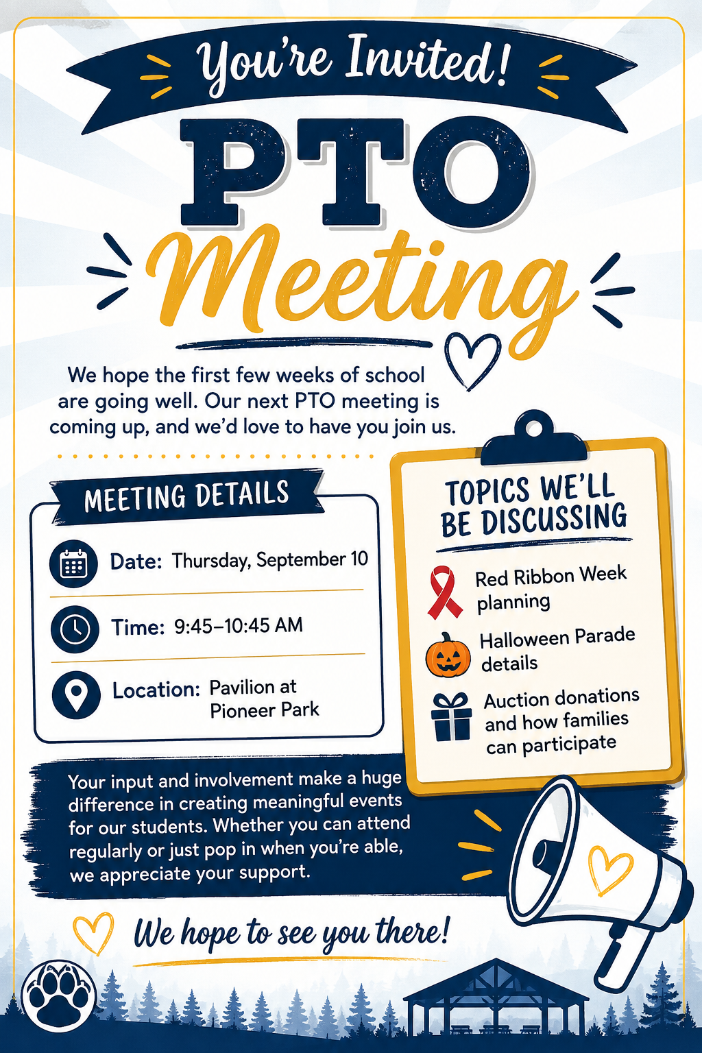 PTO Meeting flyer